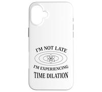 Funny Physics Time Dilation Relativity Nerd Humor Design Case for iPhone 16 Plus