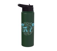 Funny Pi Day Get Real Be Rational Math Lover Joke Teacher Stainless Steel Insulated Water Bottle