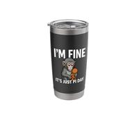 Funny Pi Day Shirt I'm Fine It's Just Pi Day Math Meme Gifts Stainless Steel Insulated Tumbler