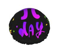 Funny Pi Day Spiral Pi Math 3.14 Shower Cap For Women Lightweight Bath Hair Cap Double-Layered Shower Hat For Spa Men Salon