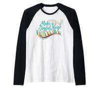 Funny Pianist Make a Joyful Noise Piano Raglan Baseball Tee
