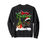Funny Piano Music Lover Xmas Lighting Santa Piano Christmas Sweatshirt