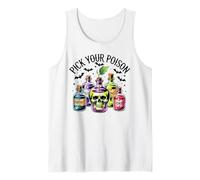 Funny Pick Your Poison Apple Halloween Gothic Princess Humor Tank Top