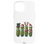 Funny Pickle Christmas Loves Pickles Xmas Men Women Kids Case for iPhone 15