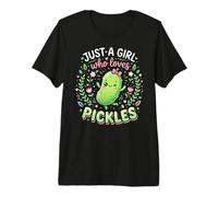 Funny Pickle Costume, Just a Girl who Loves Pickles Premium T-Shirt