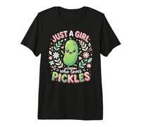Funny Pickle Costume, Just a Girl who Loves Pickles Premium T-Shirt