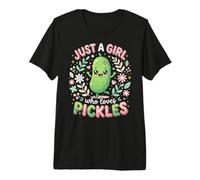 Funny Pickle Costume, Just a Girl who Loves Pickles Premium T-Shirt