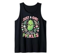 Funny Pickle Costume, Just a Girl who Loves Pickles Tank Top