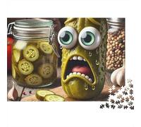 Funny Pickle Face 1000 Pc Premium Cardstock Jigsaw Puzzle for Couple Partners, Concentration Training, Indoor Leisure, Perfect Housewarming Gift 38x26cm/1000pcs