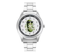 Funny Pickle Just Dill with It Men's Wrist Watches Stainless Steel Strap Minimalist Business Quartz Watch for Daily Wear