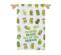 Funny Pickle Kitchen Towel Pickle Lovers Gift Pickle I Am Here To Eat All The Pickles Gift Pickles Dish Towel (I'M HERE TO EAT T 2UK)