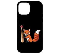 Funny Pickle Playing Cricket Cartoon Mascot Case for iPhone 12 mini