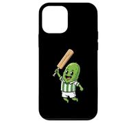 Funny Pickle Playing Cricket Cartoon Mascot Case for iPhone 12 mini