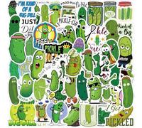 Funny Pickle Stickers 60 Pcs, Cartoon Pickle Stickers For Adults Kids | Cute Miniature Aesthetic Sticker Pack | Vinyl Waterproof Sticker For Water Bottle, Laptop, Phone, Skateboard, Scrapbook, Luggage