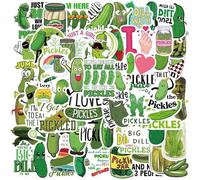 Funny Pickle Vinyl Stickers,Cartoon Cucumber Graffiti Stickers,Vinyl Waterproof Sticker for Kids Teens Girls,for Phone Laptop Bottles Skateboard Computer Phone Luggage Guitar Gifts Sticker