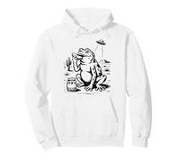 Funny Pickle Western Frog In Desert Eating Pickles Pullover Hoodie