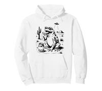 Funny Pickle Western Frog In Desert Eating Pickles Pullover Hoodie