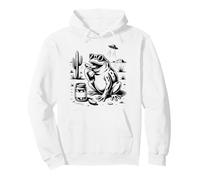 Funny Pickle Western Frog In Desert Eating Pickles Pullover Hoodie