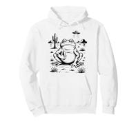 Funny Pickle Western Frog In Desert Eating Pickles Pullover Hoodie
