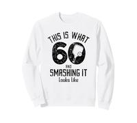 Funny Pickleball 60th Birthday 60 Years Old Love Pickleball Sweatshirt