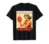 Funny Pickleball Because Murder is Wrong Sarcastic Vintage T-Shirt