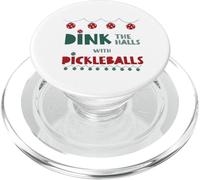 Funny Pickleball Christmas Pun Dink the Halls PopSockets PopGrip for MagSafe