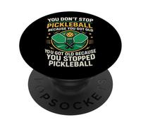 Funny Pickleball Grandma Grandpa Paddle You Don't Stop PopSockets Adhesive PopGrip