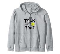 Funny Pickleball I Can't Talk and Play at the Same Time Zip Hoodie