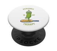 Funny Pickleball Is My Therapy Paddle Tee PopSockets Adhesive PopGrip
