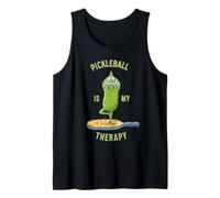 Funny Pickleball is My Therapy Paddle Tee Tank Top