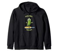 Funny Pickleball Is My Therapy Paddle Tee Zip Hoodie