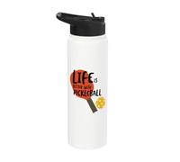Funny Pickleball Life is Better with Pickleball Stainless Steel Insulated Water Bottle