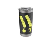 Funny Pickleball Lover 6 7 Meme pickleballs Gen Alpha Slang Stainless Steel Insulated Tumbler