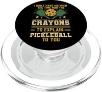 Funny Pickleball Paddle I Don't Have Neither The Time Nor PopSockets PopGrip for MagSafe