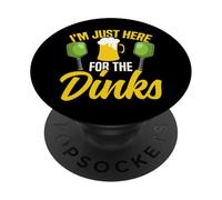 Funny Pickleball Paddle Pun I'm Just Here For The Dinks PopSockets Adhesive PopGrip
