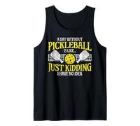 Funny Pickleball Paddle The Pickleball Court is My Happy Tank Top