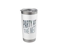 Funny Pickleball Party at the Net Stainless Steel Insulated Tumbler