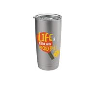 Funny Pickleball Phrase Life is Better with Pickleball Stainless Steel Insulated Tumbler