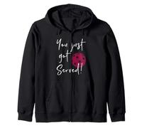 Funny Pickleball Pun, You just got served Zip Hoodie