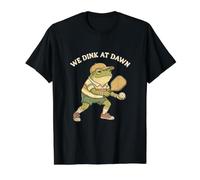 Funny Pickleball We Dink At Dawn Frog Design Value Graphic T-Shirt, Men, Black, M