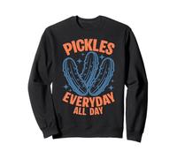 Funny Pickles Everyday All Day Cute Vegetable Snack Humor Sweatshirt