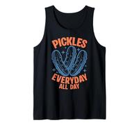 Funny Pickles Everyday All Day Cute Vegetable Snack Humor Tank Top