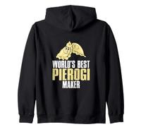 Funny Pierogi Maker Polish Dumpling Chef Zip Hoodie