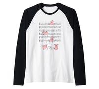 Funny Pig Music Yoga Playing with Note Clef Musician Raglan Baseball Tee