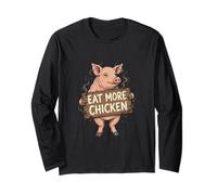 Funny Pig Pitmaster BBQ Smoker Grill Party Gift Eat Chicken Long Sleeve T-Shirt