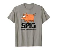 Funny Pig Spig For A Square Meal Square Pig T-Shirt