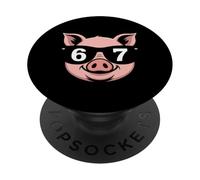 Funny Pig Sunglasses 67 Six Seven Meme PopSockets Adhesive PopGrip