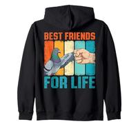 Funny Pigeon Best Friends For Life Fist Bump Dove Zip Hoodie