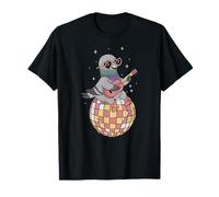 Funny Pigeon Disco Dancing Ball Groovy Retro 80s Costume T-Shirt