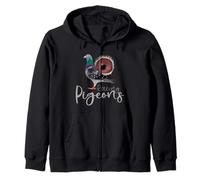 Funny Pigeon Racing Pigeons Around the World Zip Hoodie